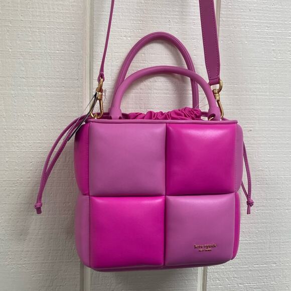 kate spade Handbags - New Kate Spade Purse Boxxy Tote Vivid Snap Pink Quilted Handbag